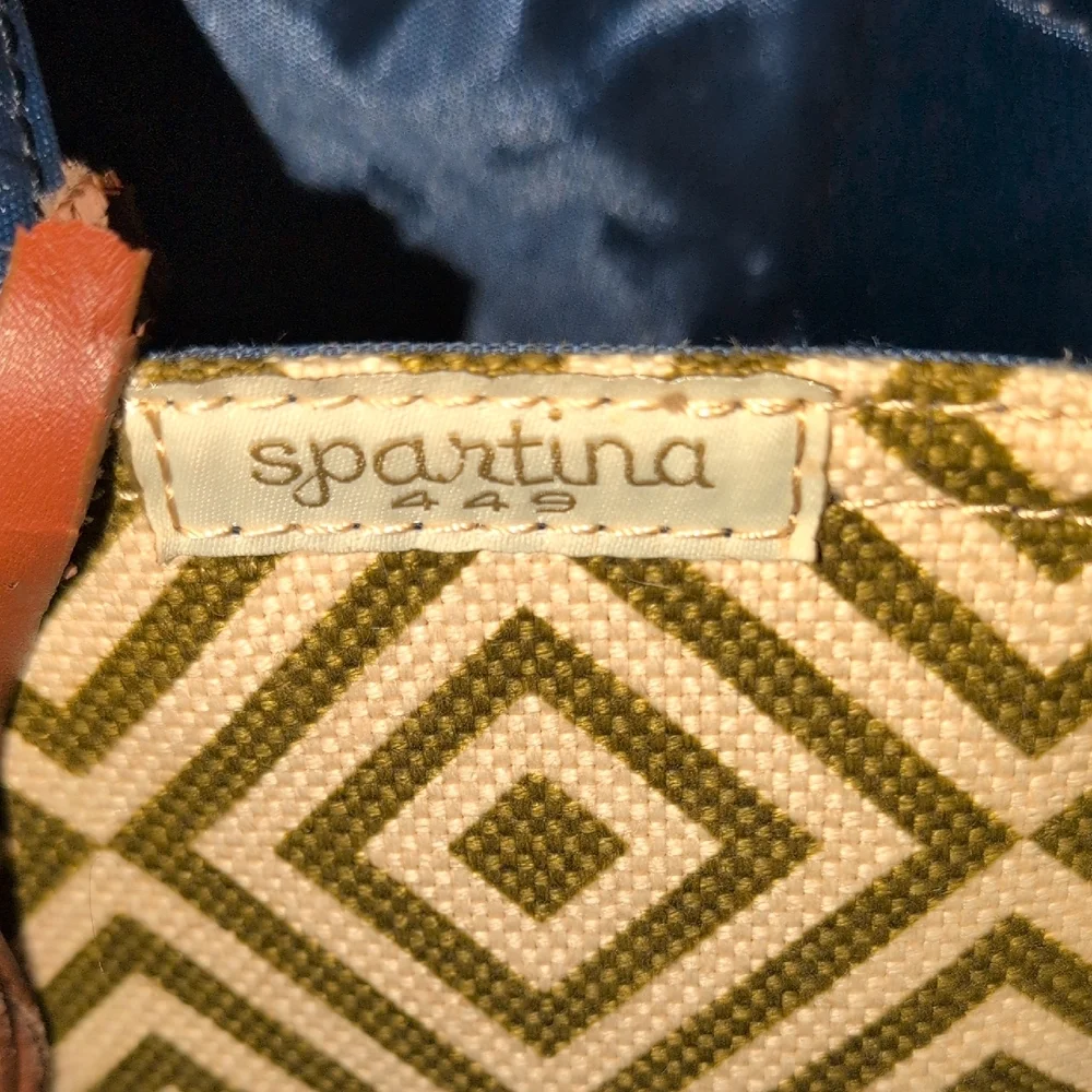 Spartina 449 Tan And Brown  Diamond Pattern Tote  - RETIRED
